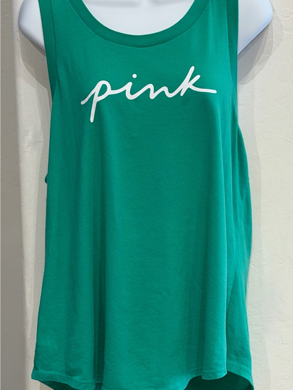 PINK Victoria's Secret Teal Green Logo Tank